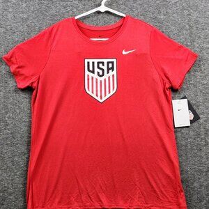 Women's Nike XL Dri-Fit USA T-shirt‎ (Red)